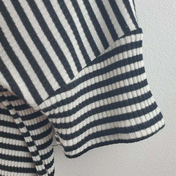 PPLA Striped Shirt Dress Hi-Low Hem Med EUC - Picture 5 of 6